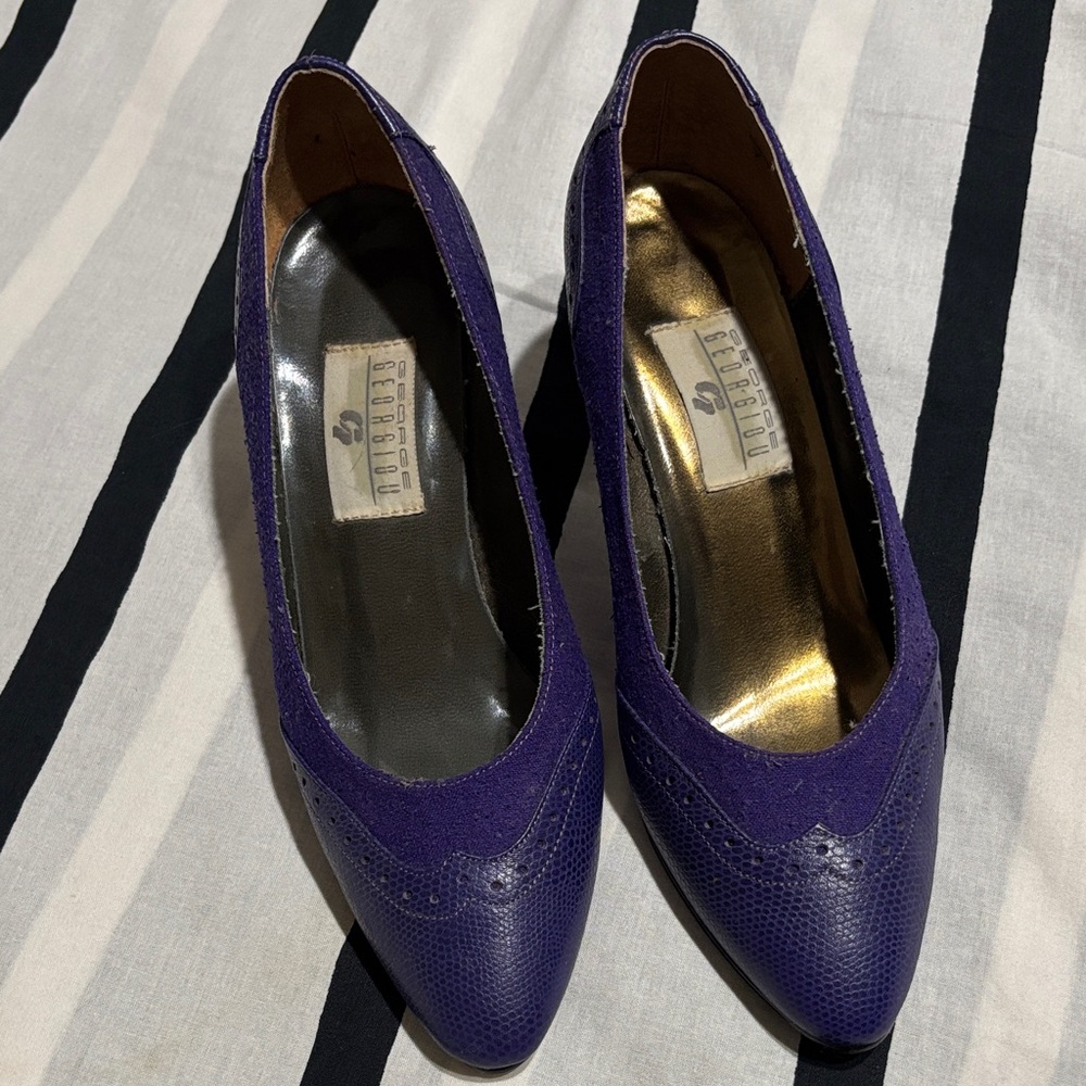 Deep Purple Textured Heels